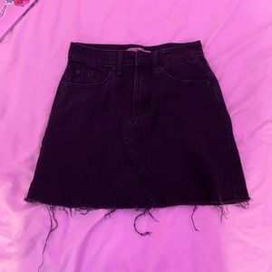 Black jean skirt